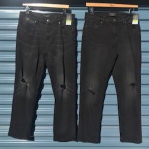 "Ripped" Slim Fit Jeans . Size: 34 x 30 ................ (2) Pair Bundle . Black
